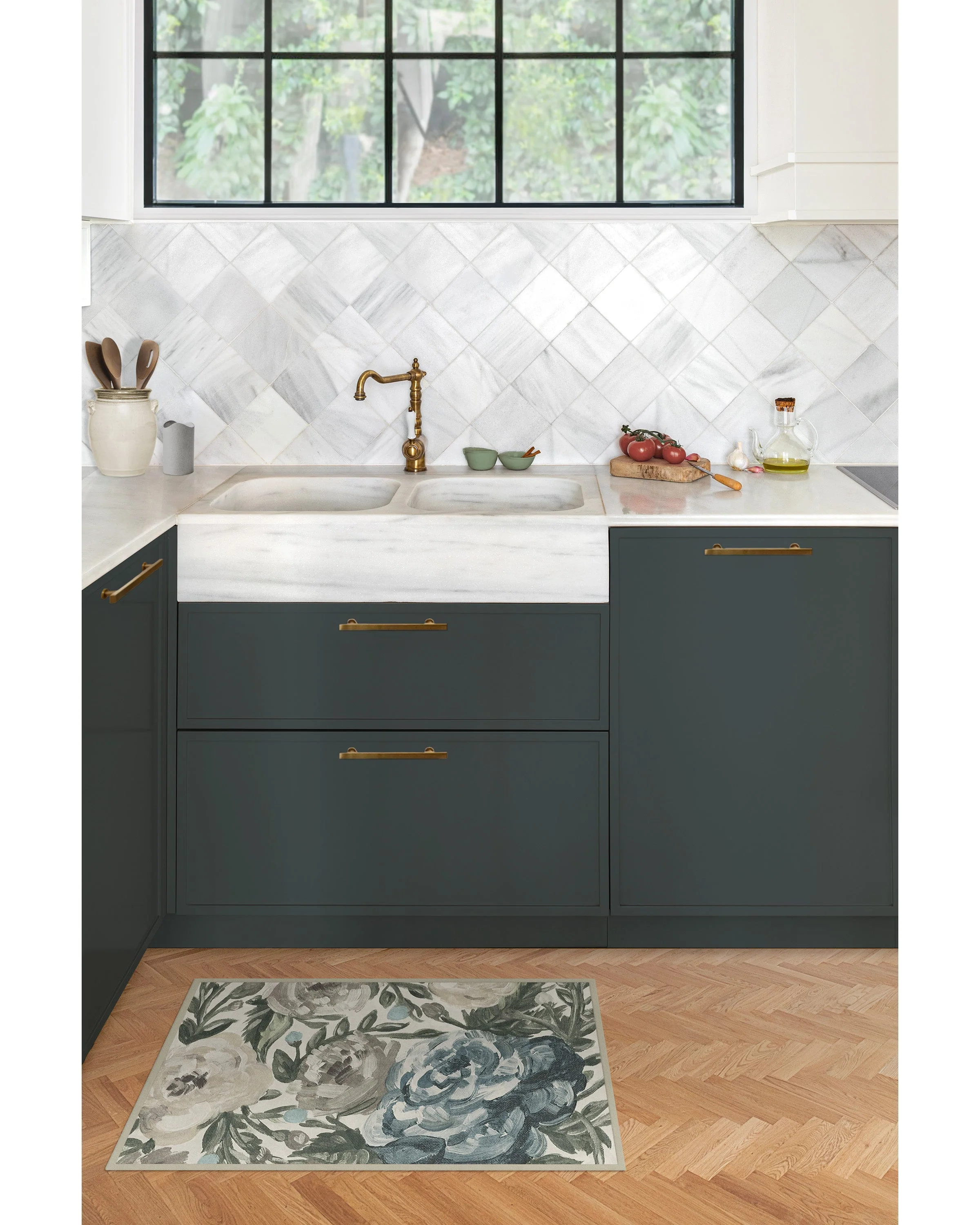 Camellia Jade Flatwoven Rug