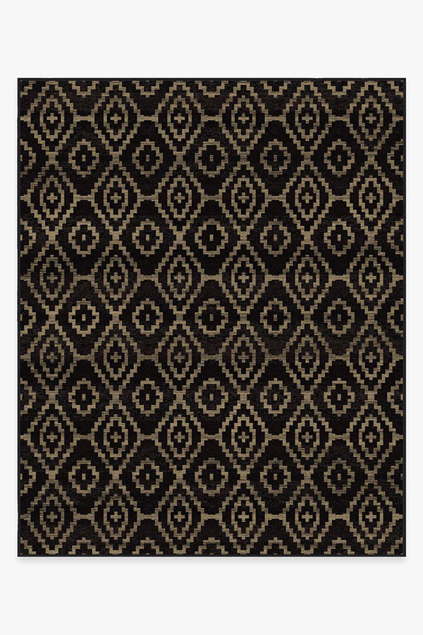 Diamond Trellis Black Rug