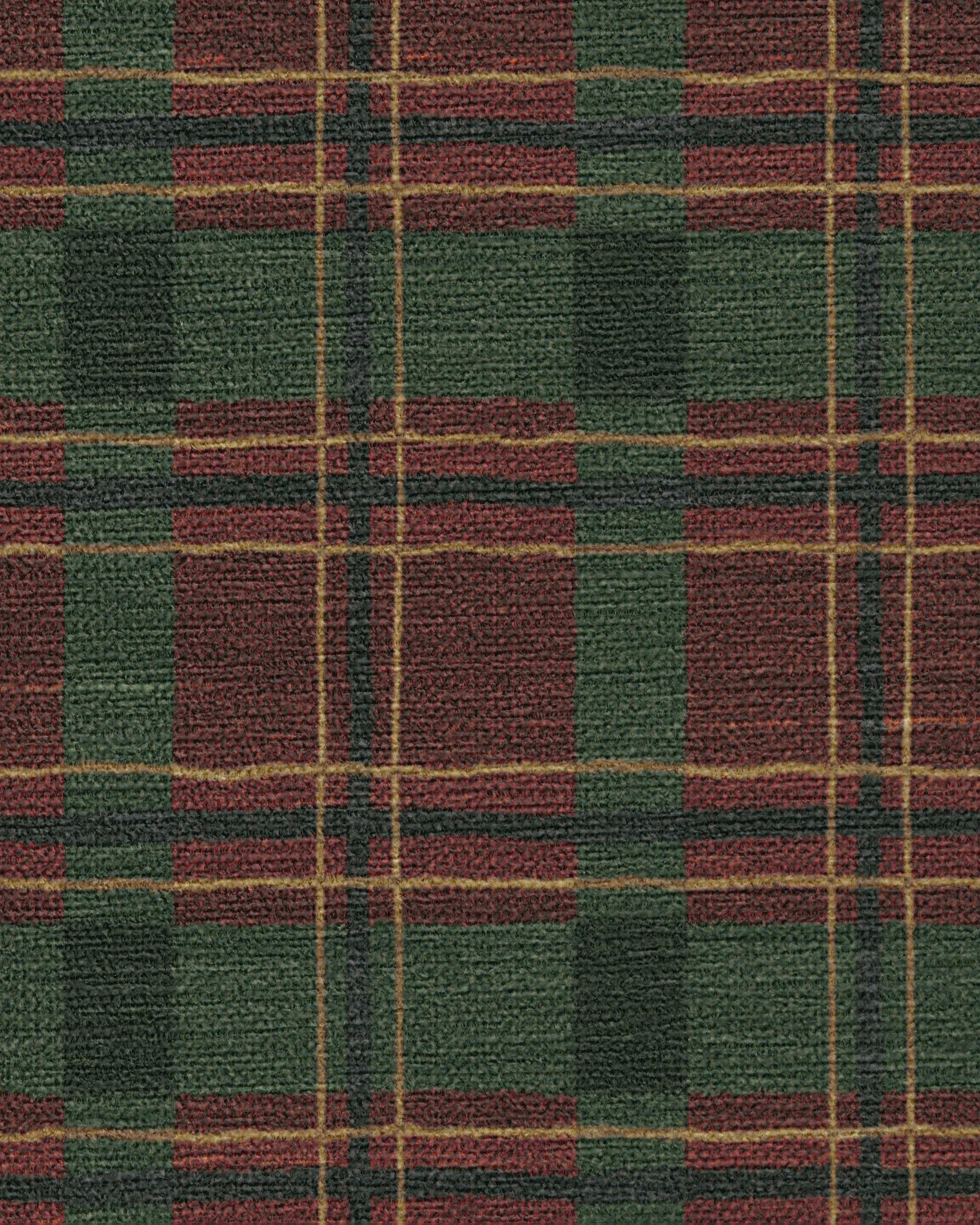Piper Plaid Burgundy & Green Flatwoven Rug