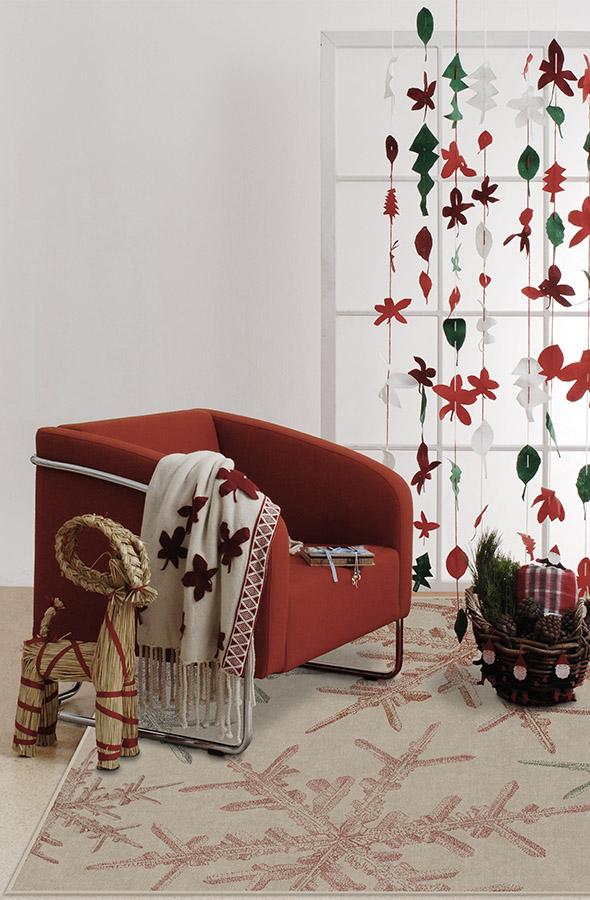Snowflake Creme Flatwoven Rug