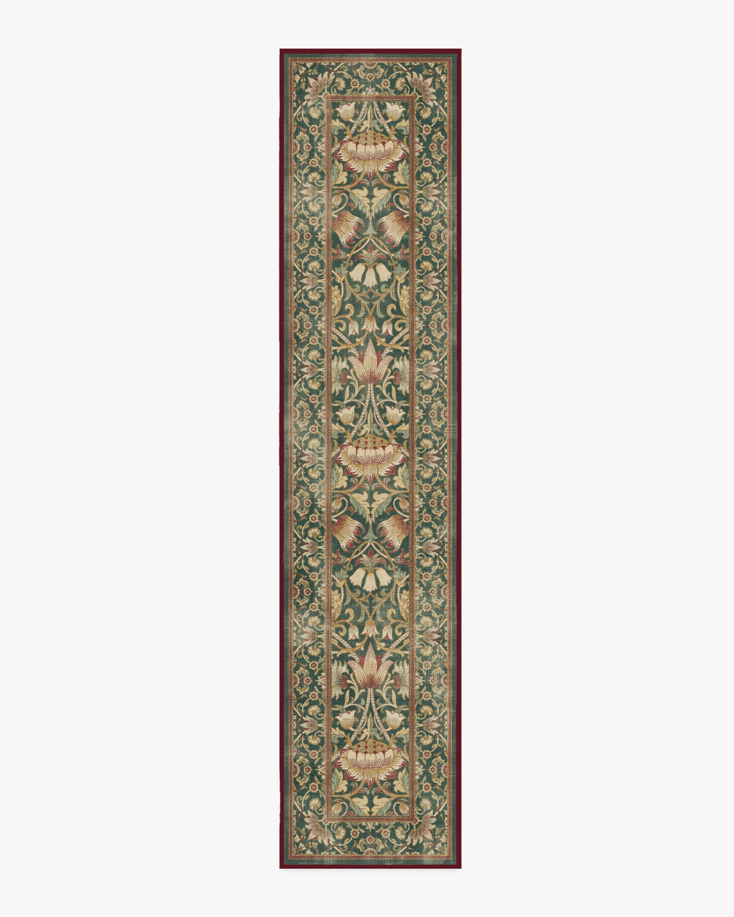 Lodden Soft Evergreen & Gold Rug by Morris & Co.
