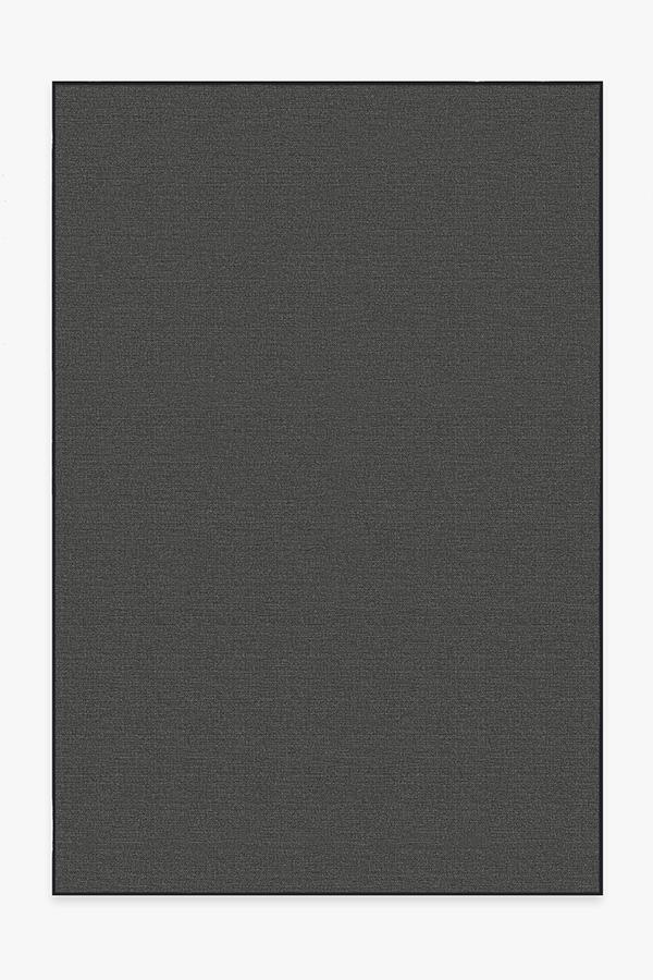 Denim Solid Black Outdoor Rug
