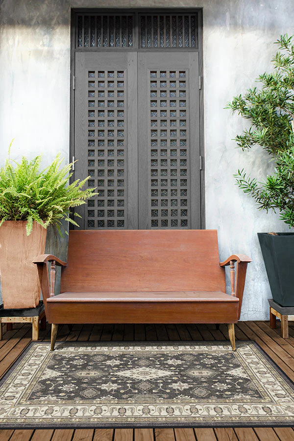 Ranier Dark Wood Outdoor Rug