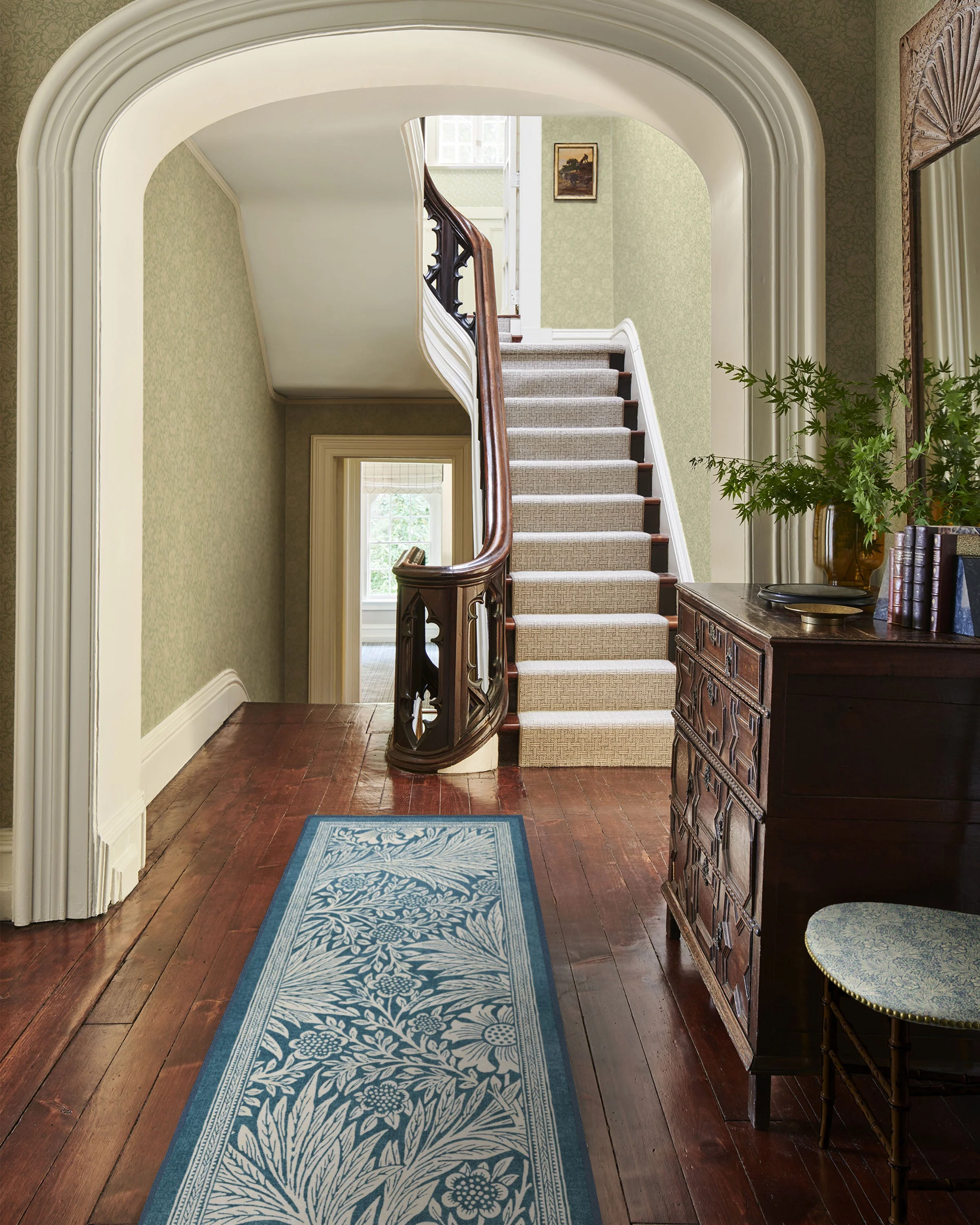 Marigold Blue Flatwoven Rug by Morris & Co.