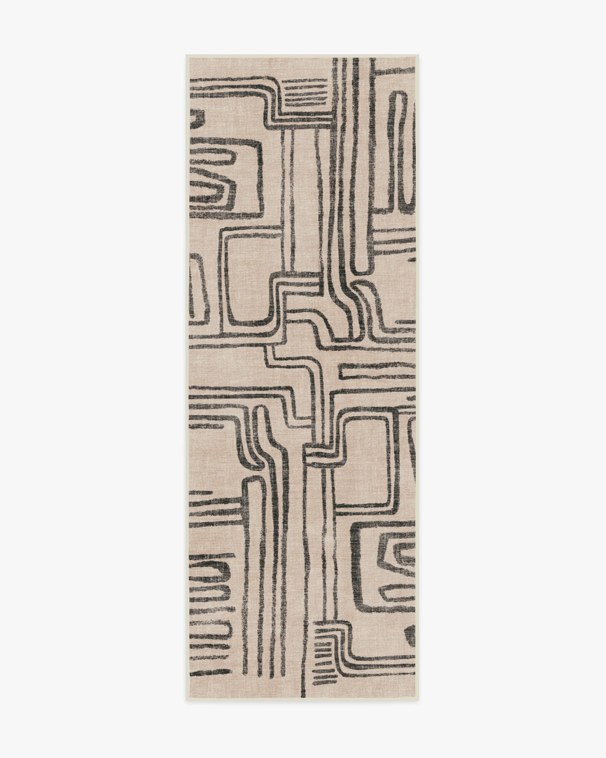 Kassena Black & Ivory Flatwoven Rug by Malene Barnett