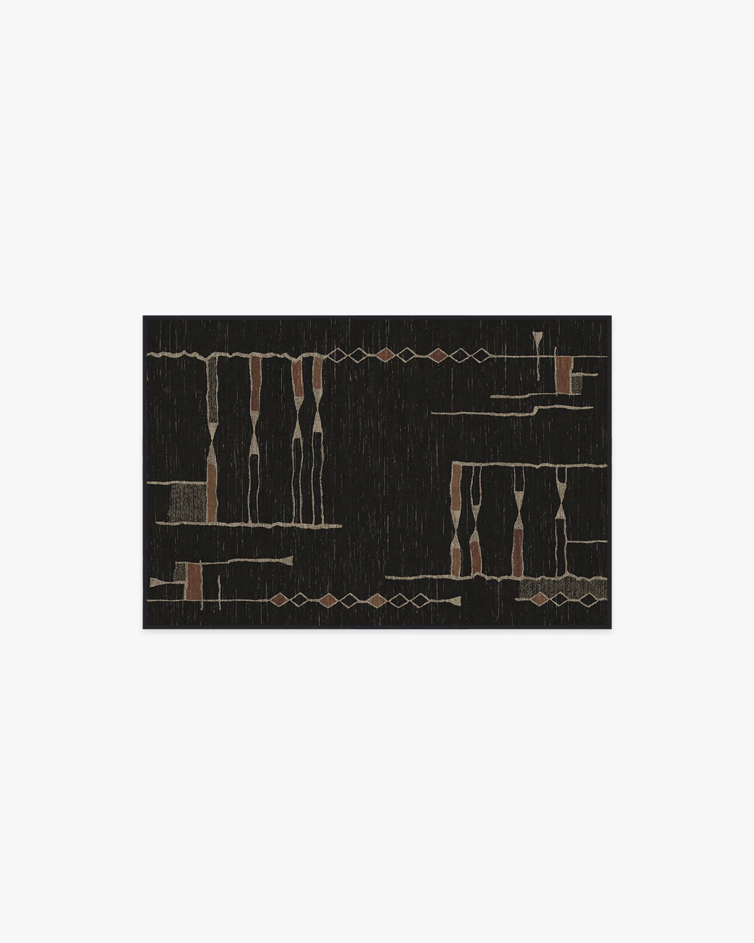 Nisa Ink Black Rug by Architectural Digest