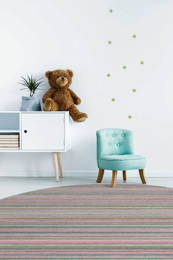 Multi Stripe Polychrome Rug