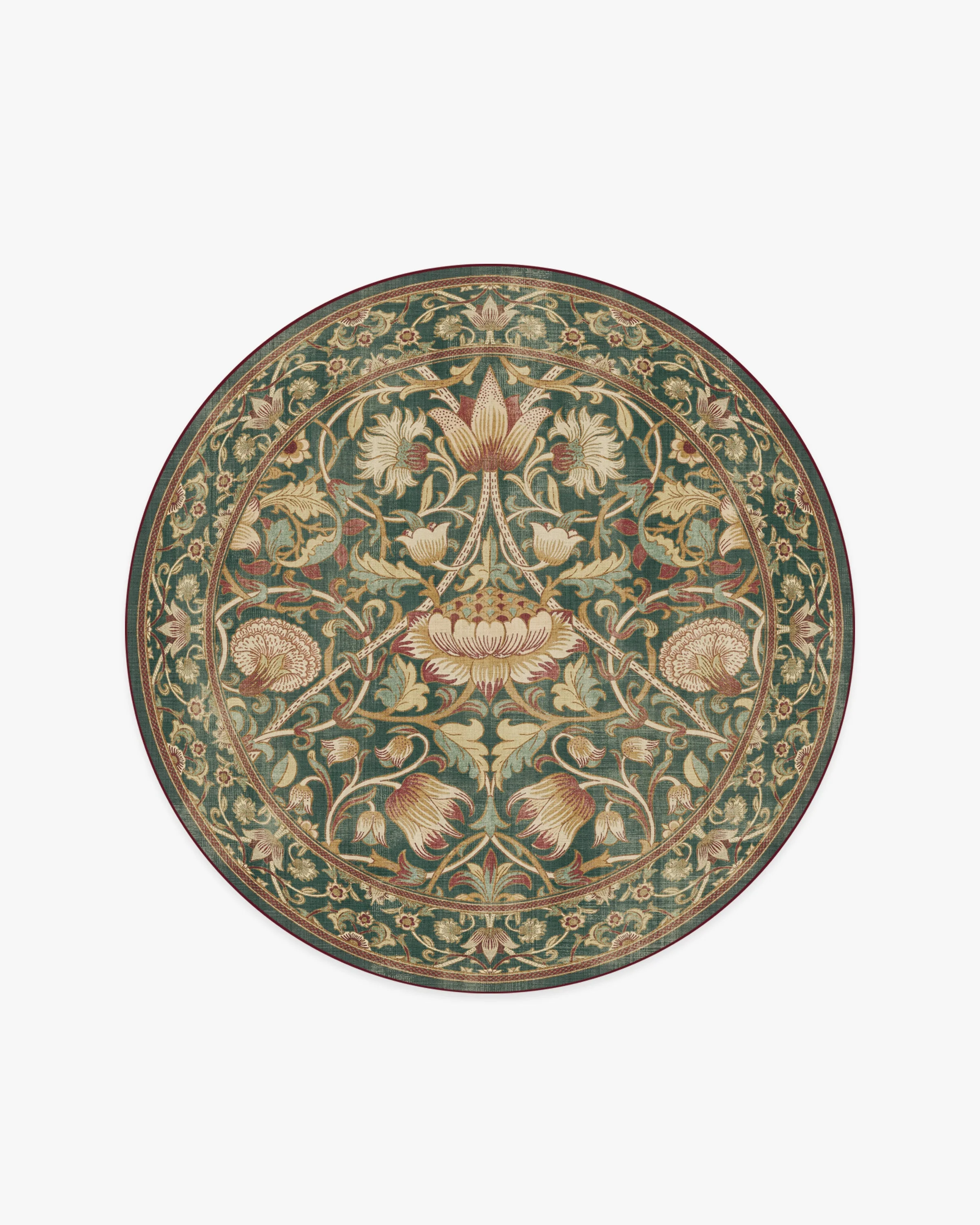 Lodden Soft Evergreen & Gold Rug by Morris & Co.