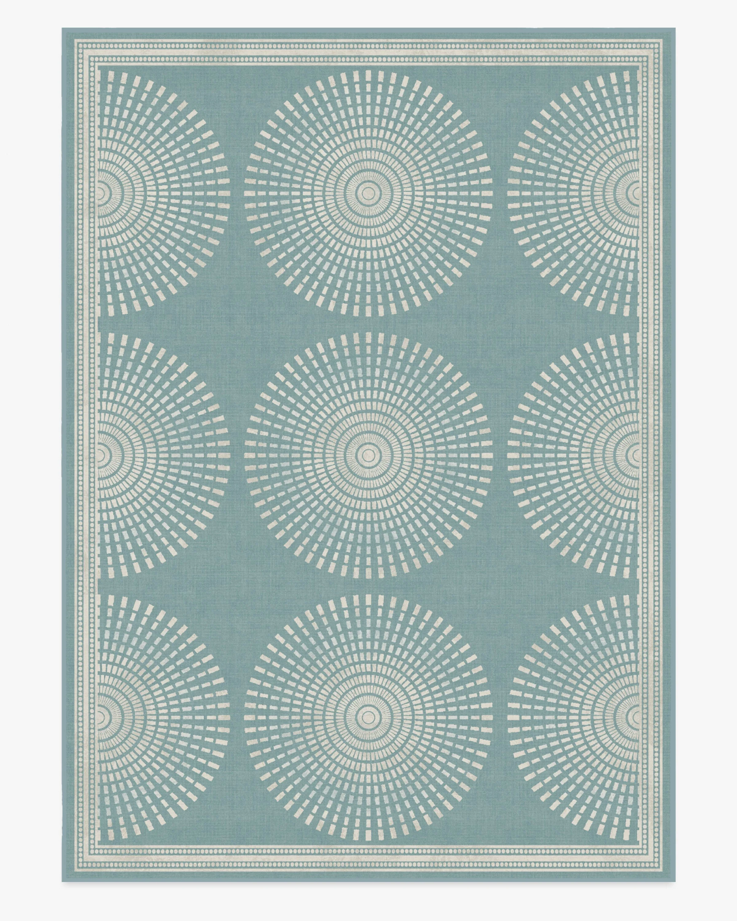 Santorini Blue Flatwoven Rug by Jonathan Adler