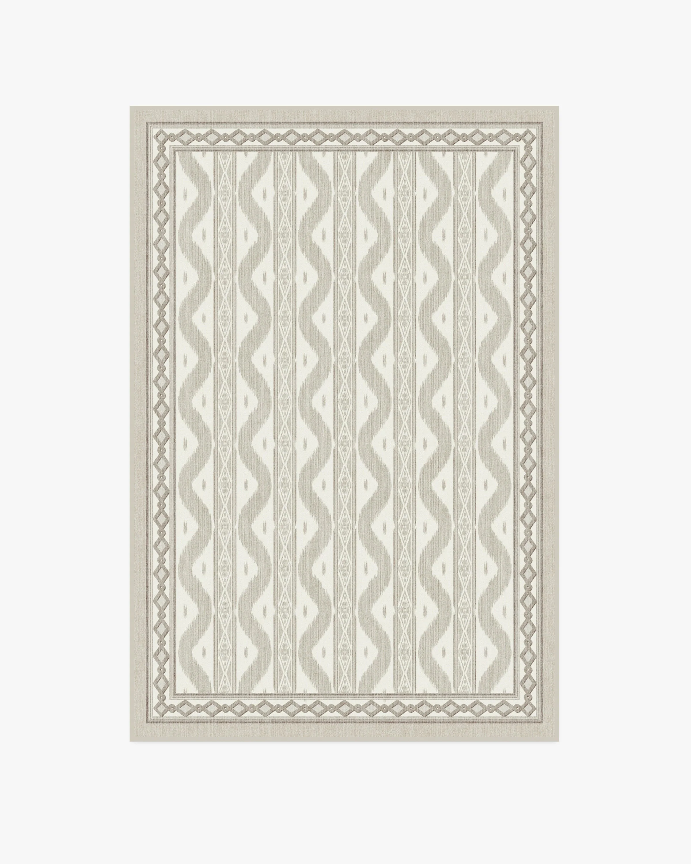 Ava Ikat Beige Flatwoven Rug by Mrs. Alice