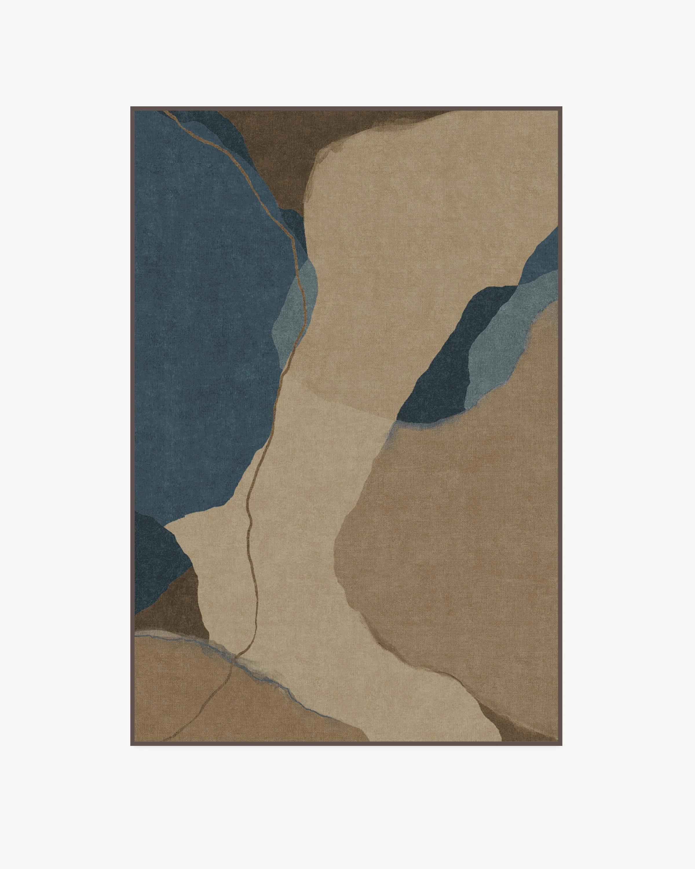 Loire Natural Denim Blue Flatwoven Rug by Nina Takesh