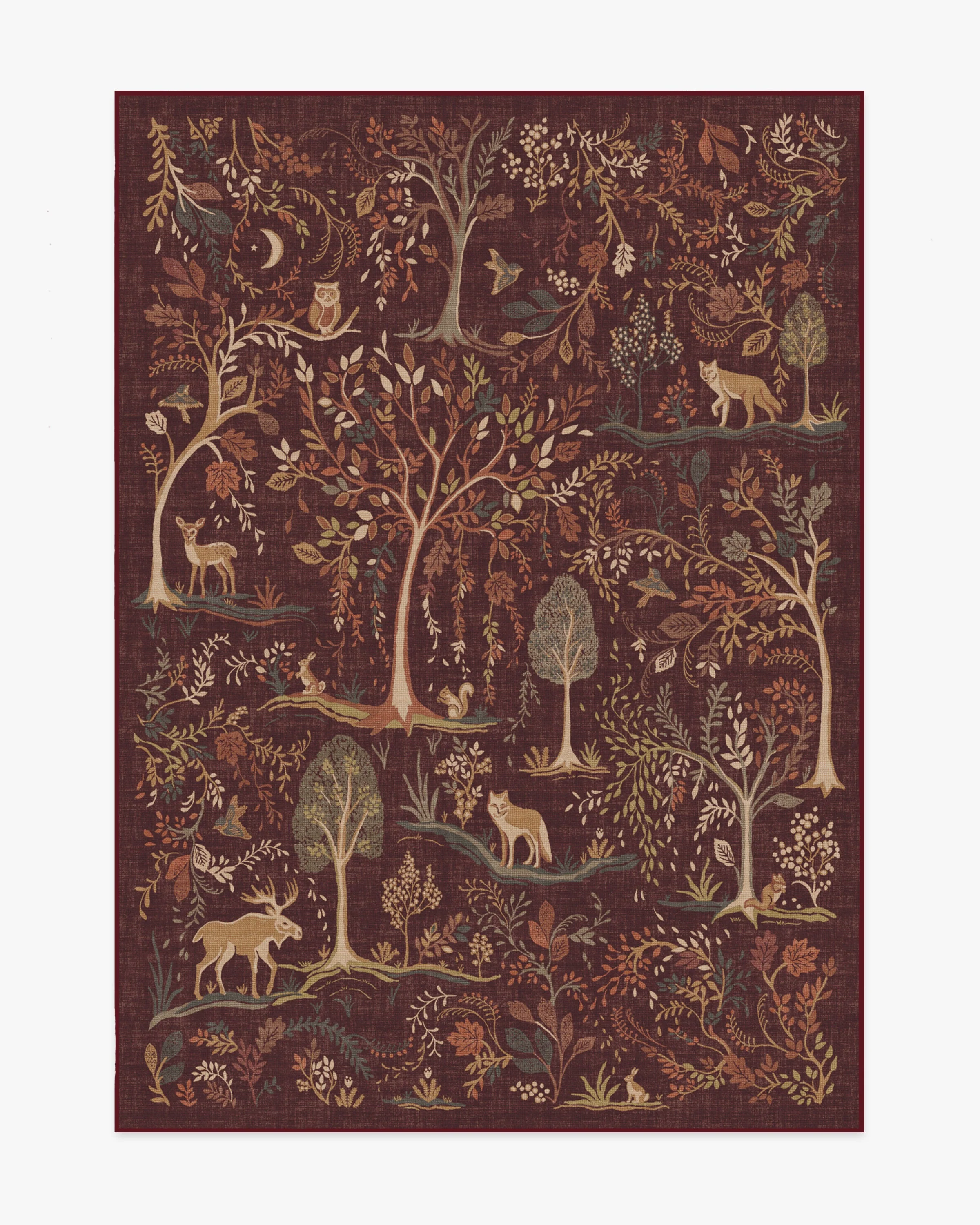 Wilder Burgundy Multicolor Rug