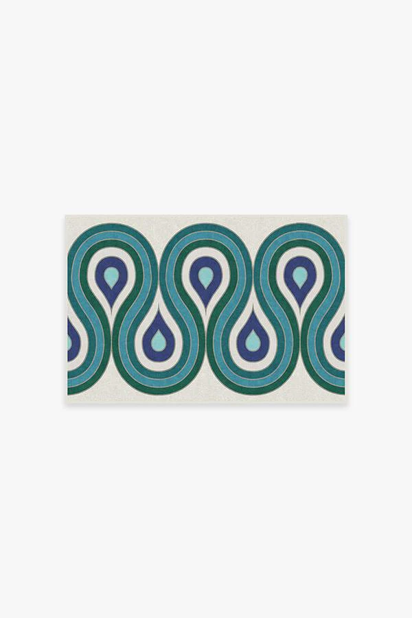 Milano Peacock Rug by Jonathan Adler