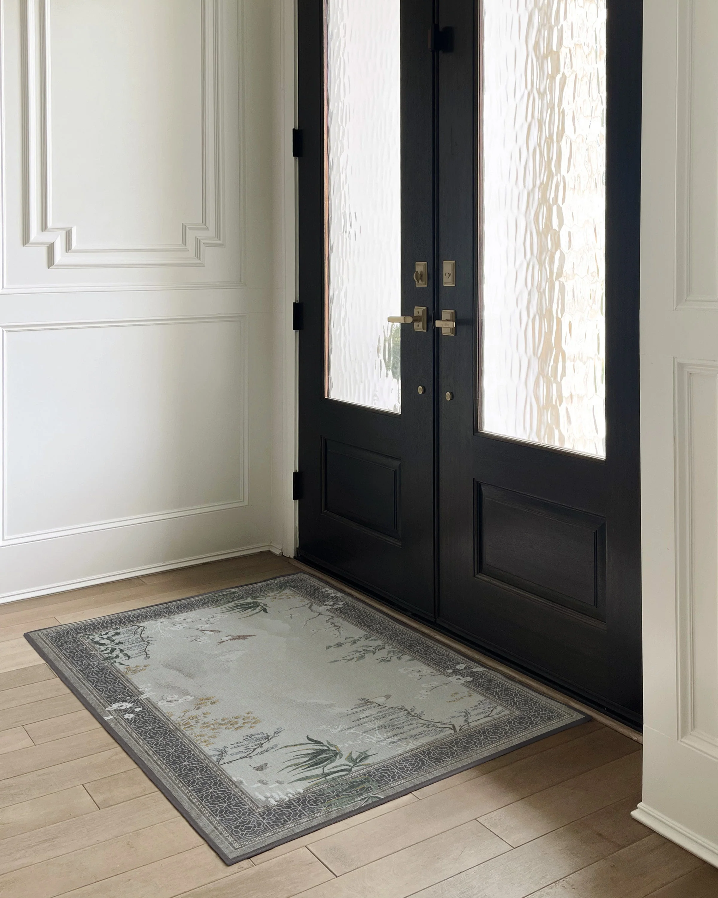Wren Charcoal & Opal Flatwoven Rug