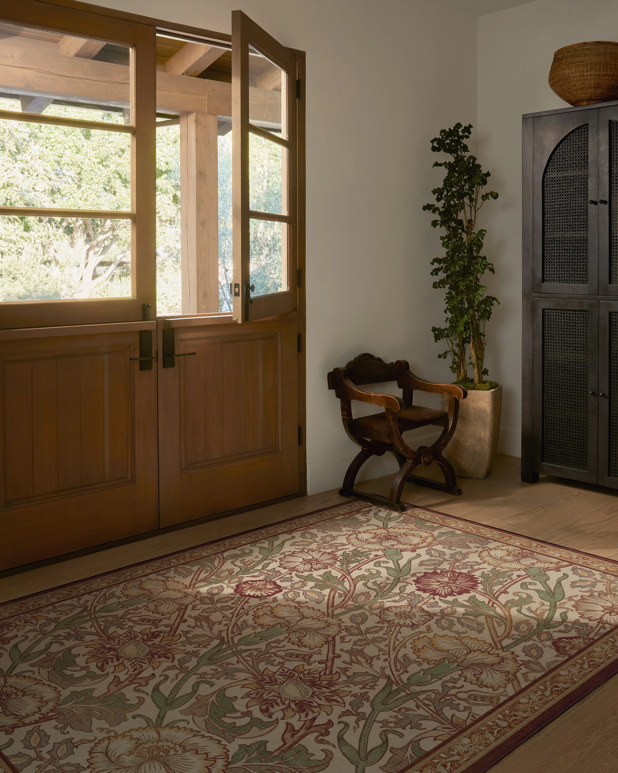Pink & Rose Burgundy Rug by Morris & Co.