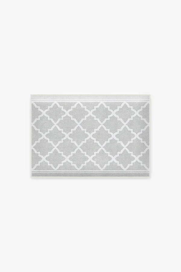 Tria Trellis Light Grey Bath Mat