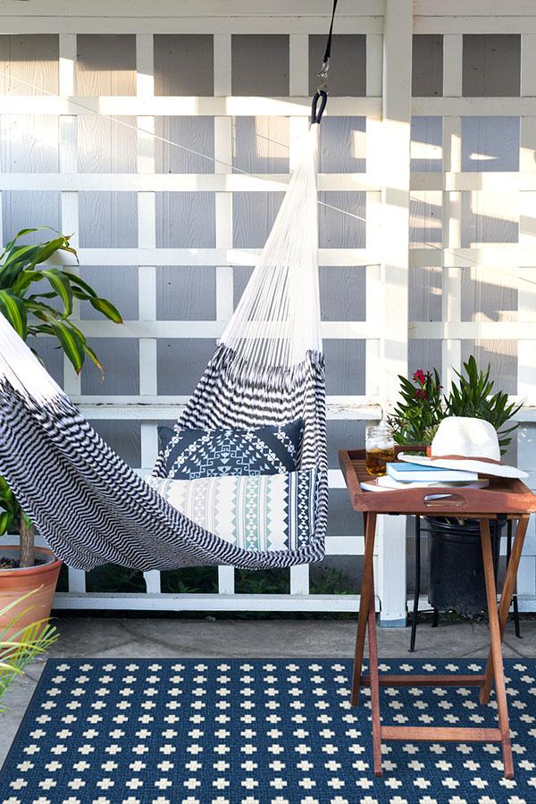 Adde Navy Outdoor Rug