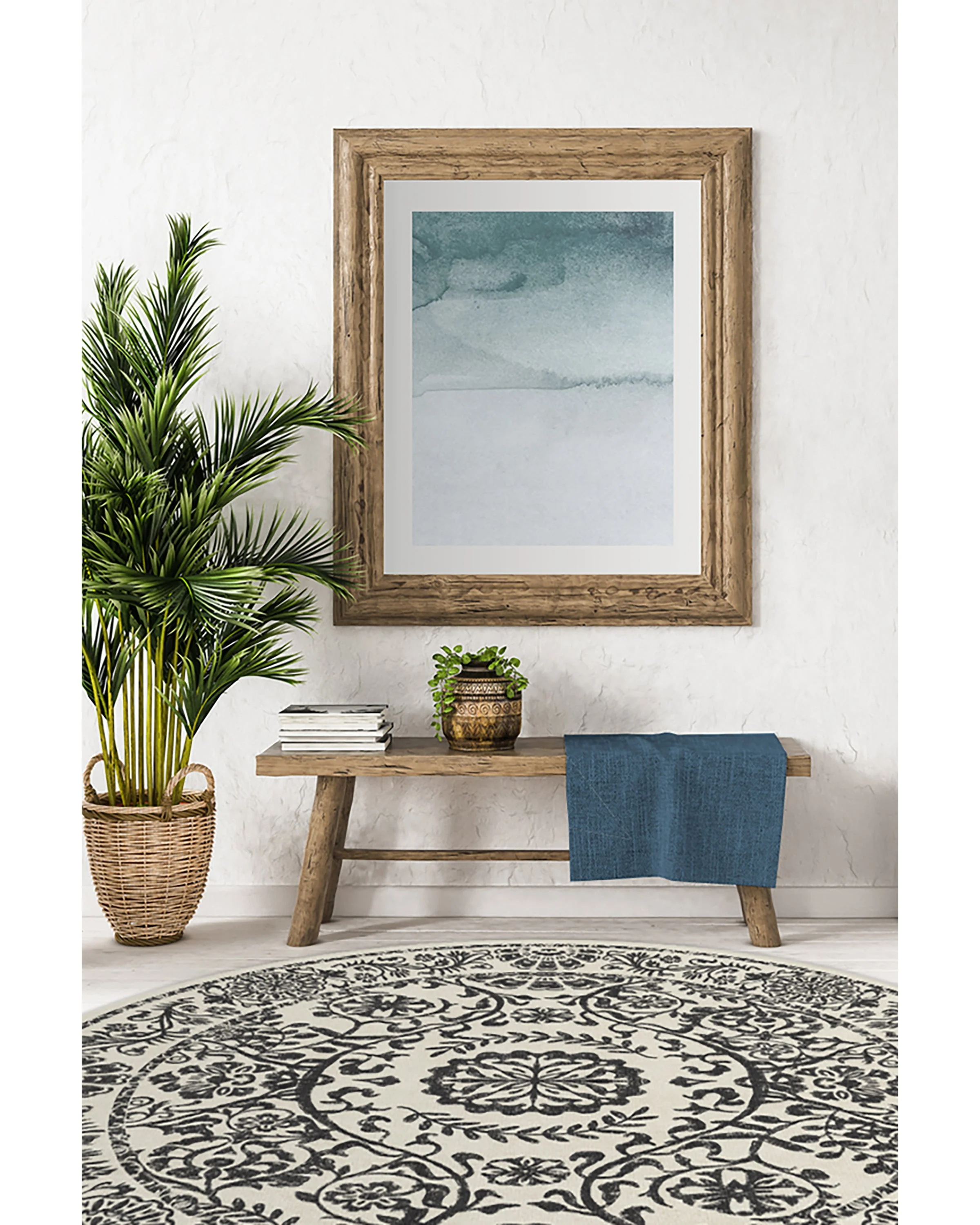 Delphina Black & White Rug