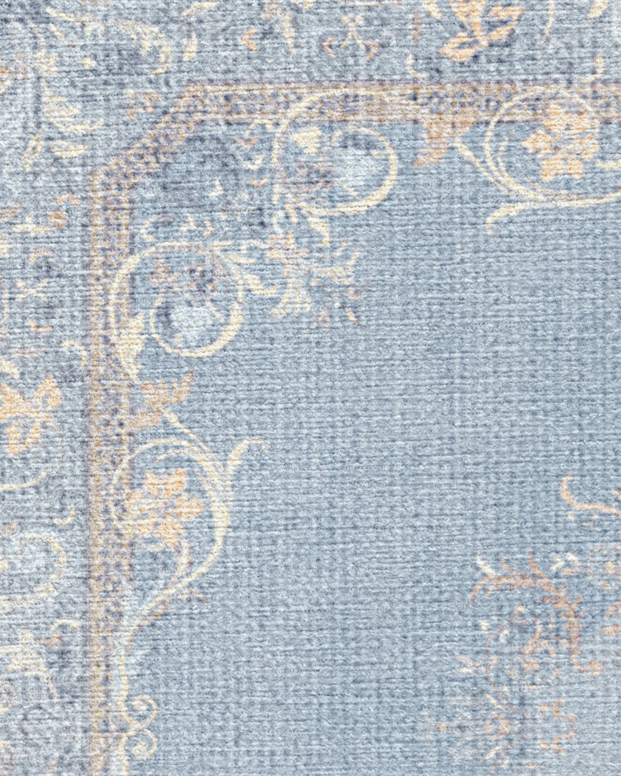 Lady Whistledown Soft Blue Flatwoven Rug by Bridgerton