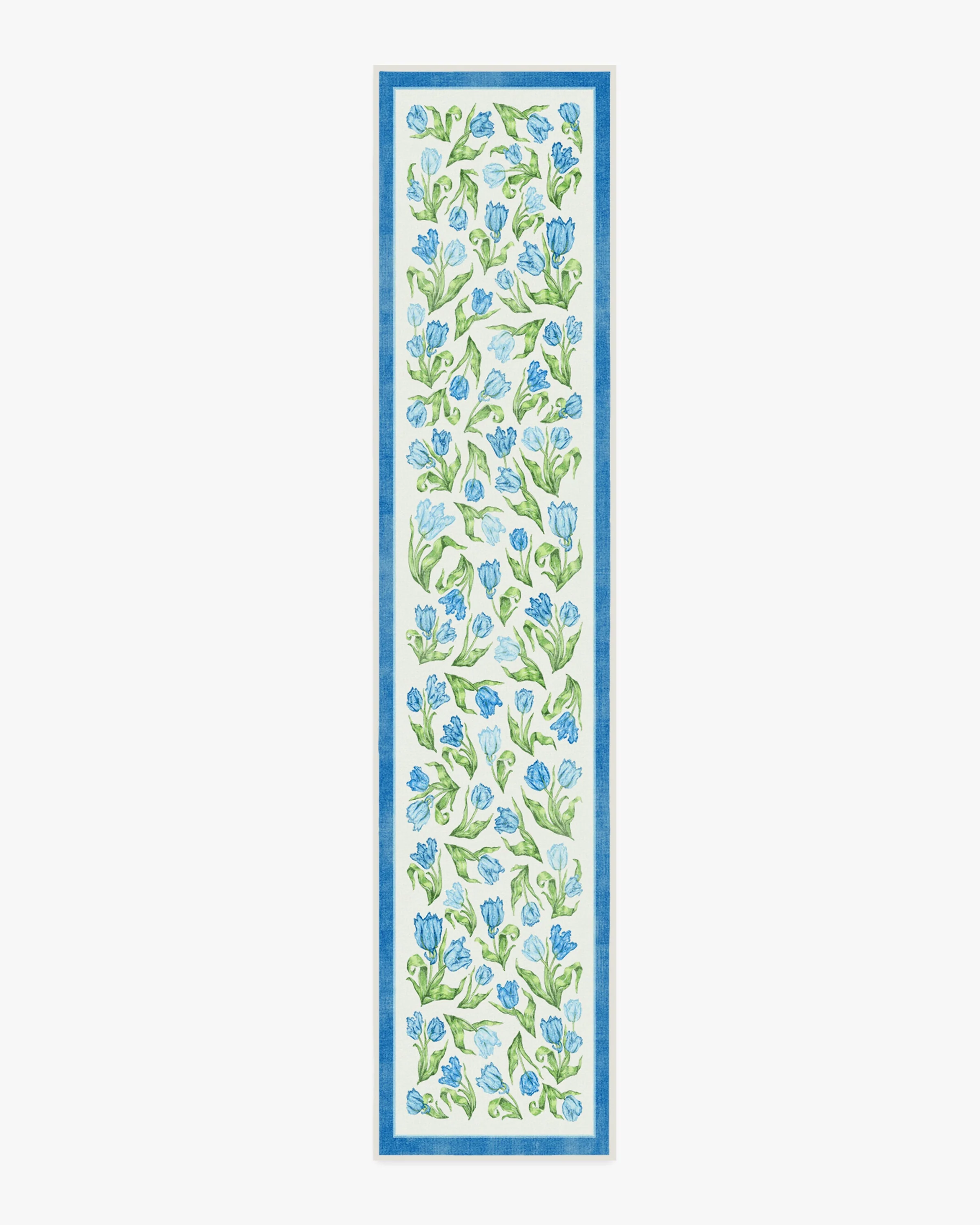 Garden Party Blue Flatwoven Rug by Mrs. Alice