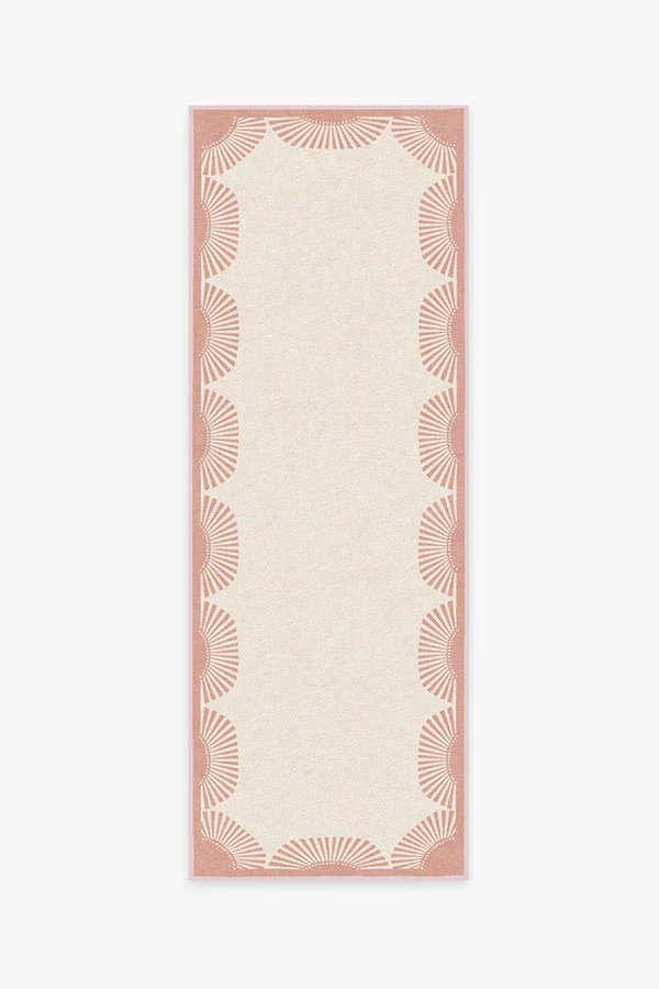 Fringe Pink & Ivory Rug by Gray Malin