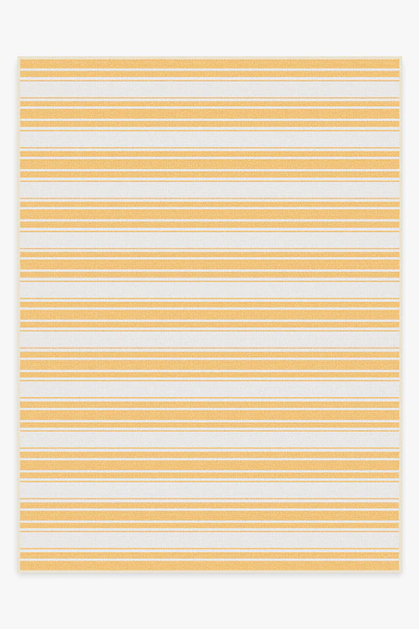Marina Stripe Yellow Outdoor Rug