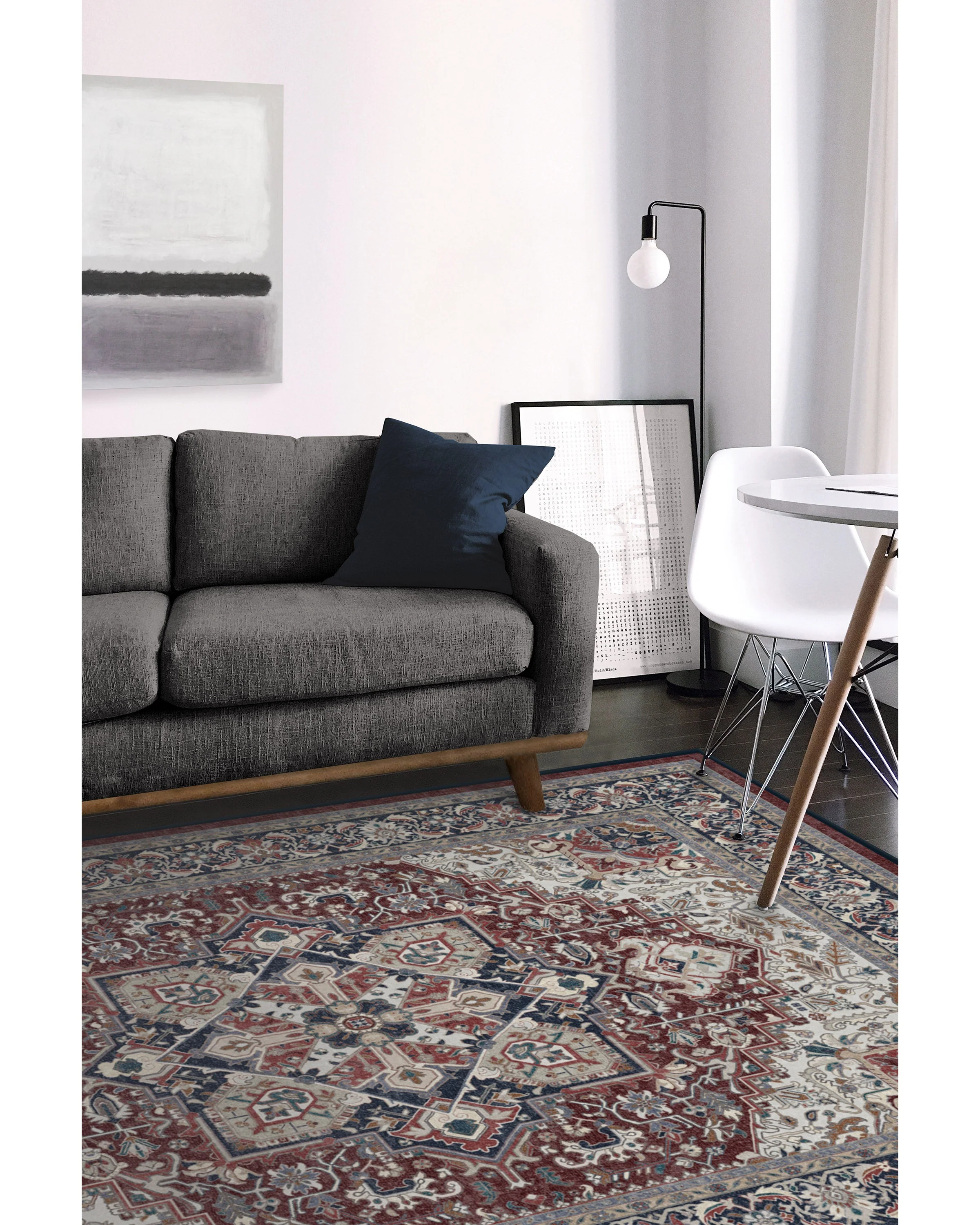 Hendesi Heriz Bordeaux Rug