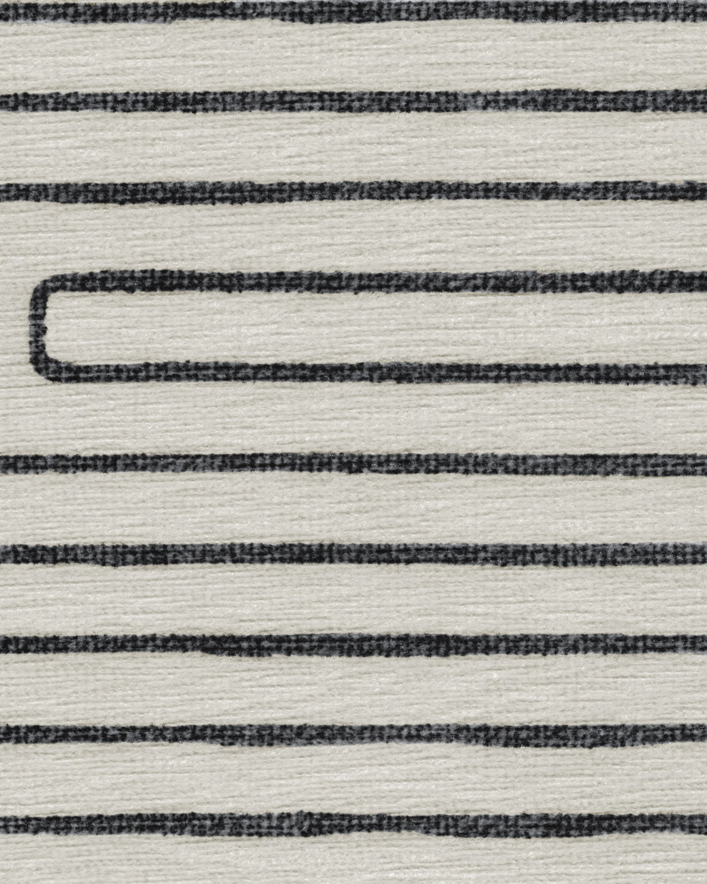 Labyrinth Black & Ivory Flatwoven Rug by Jonathan Adler