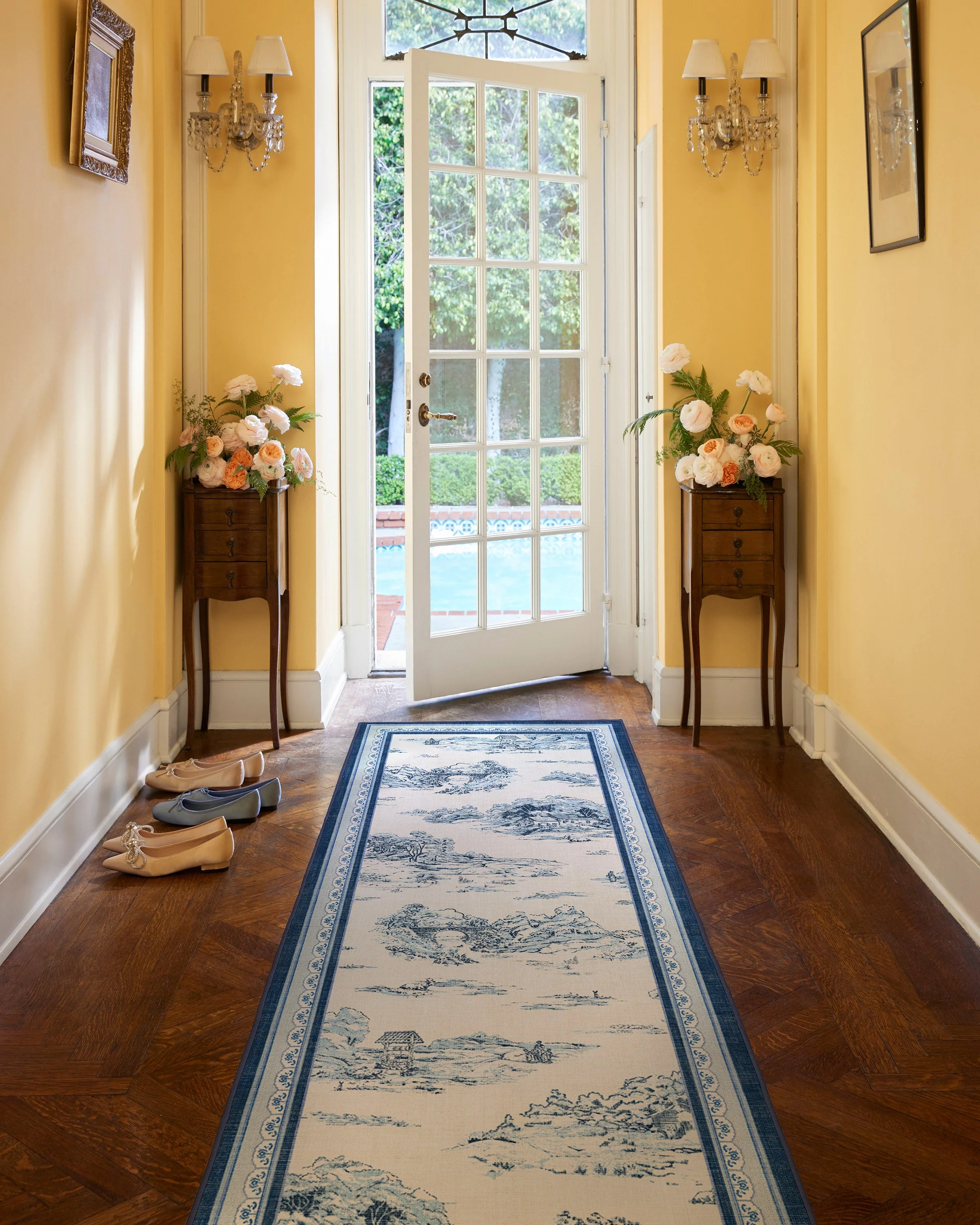 Provence Toile Delft Blue Rug