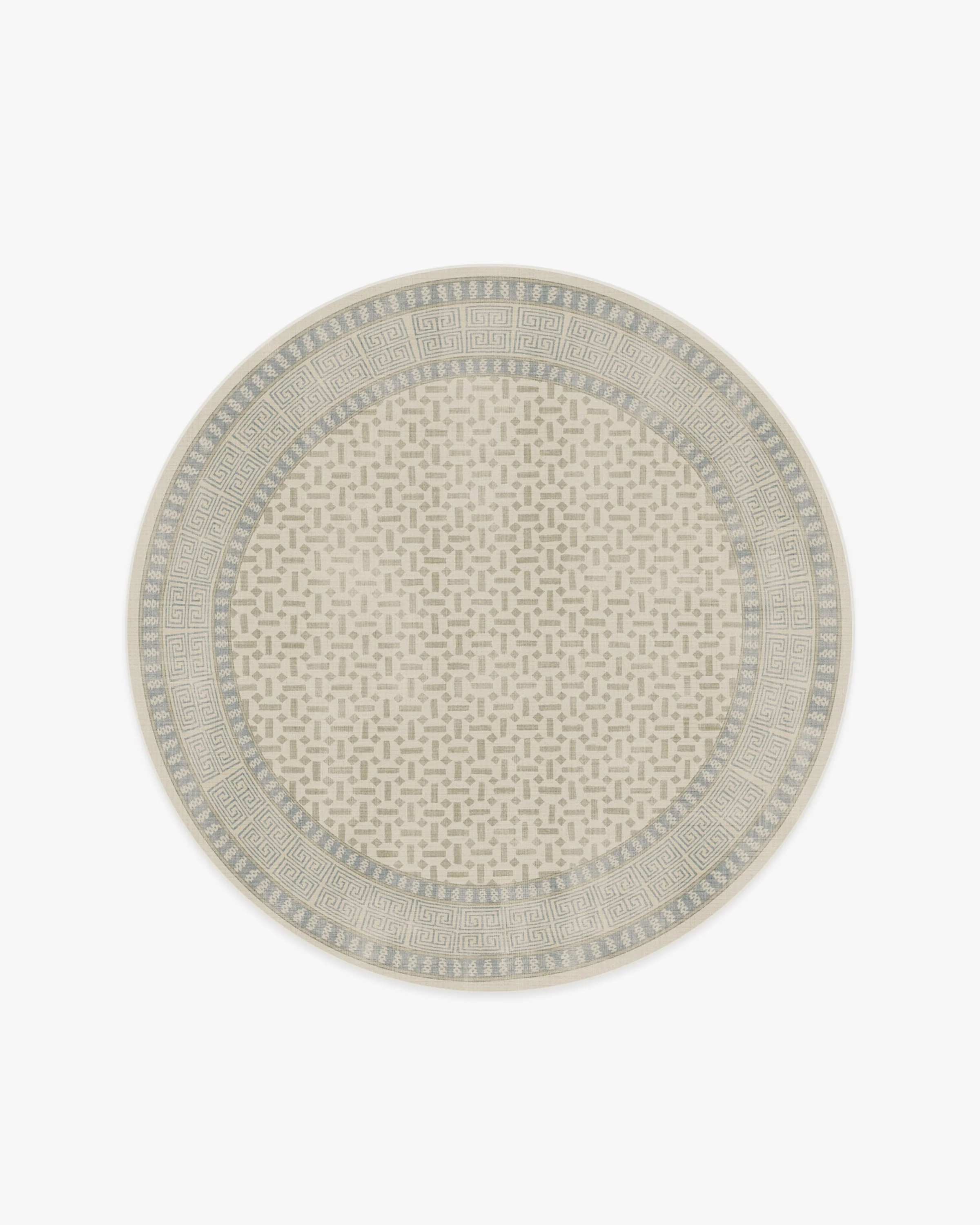 Kairos Ivory & Blue Flatwoven Rug