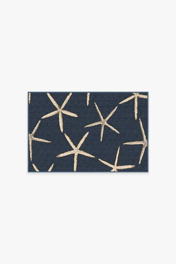 Starfish Navy Flatwoven Rug