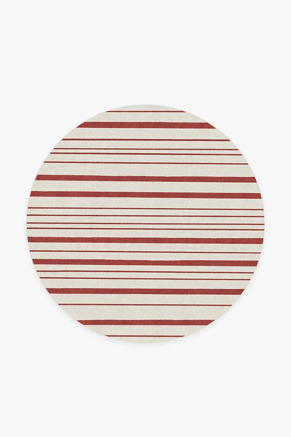 Hudson Stripe Red Flatwoven Rug