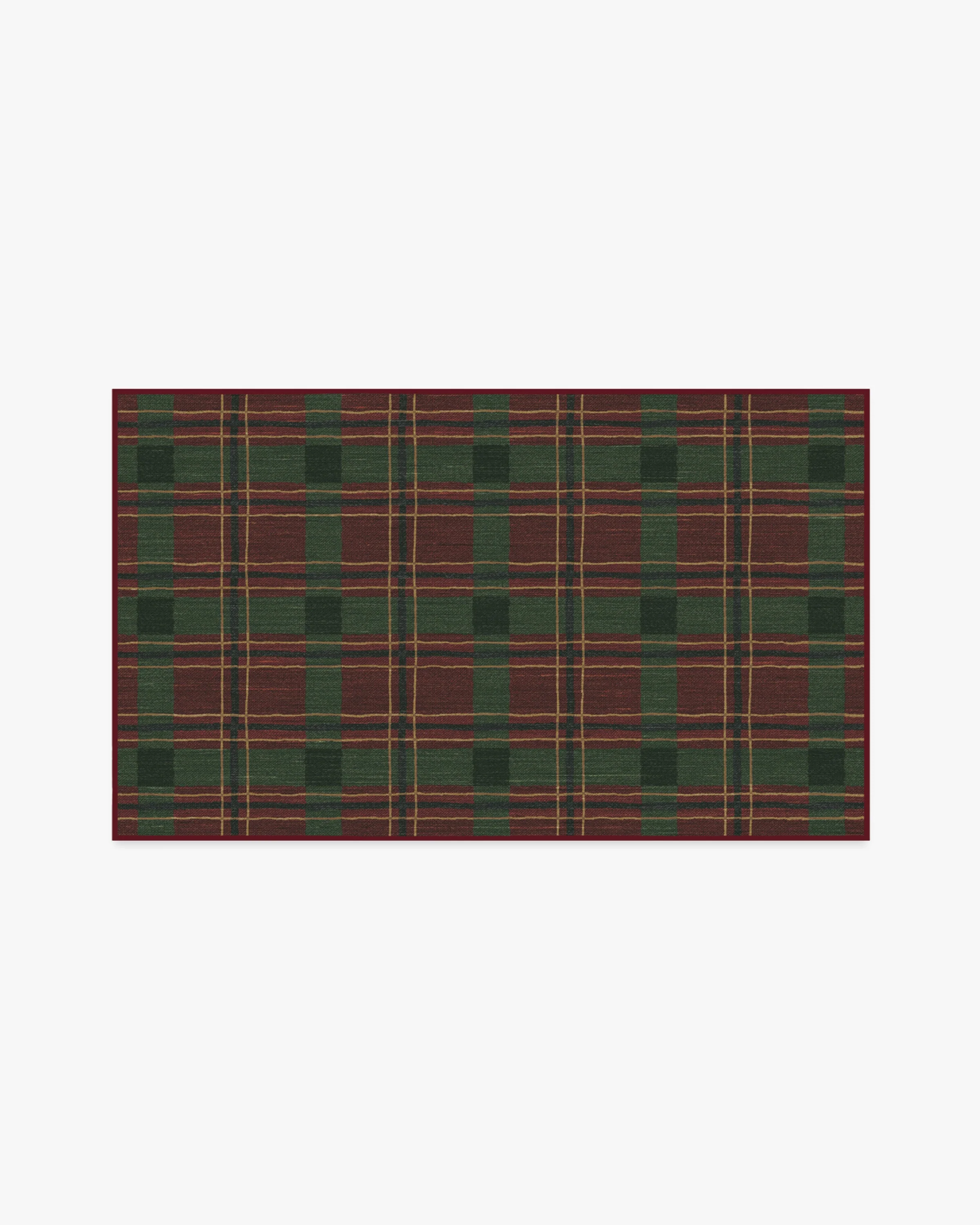 Piper Plaid Burgundy & Green Flatwoven Rug