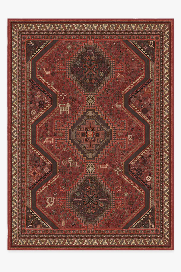 Zareen Scarlet Red Flatwoven Rug