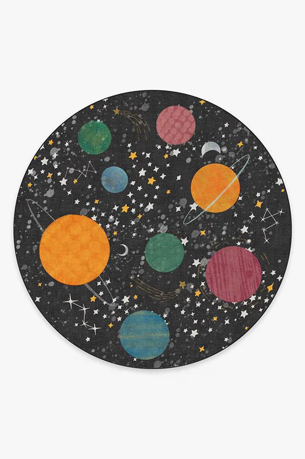 Outer Space Black Flatwoven Rug