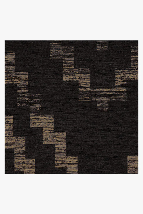 Diamond Trellis Black Flatwoven Rug