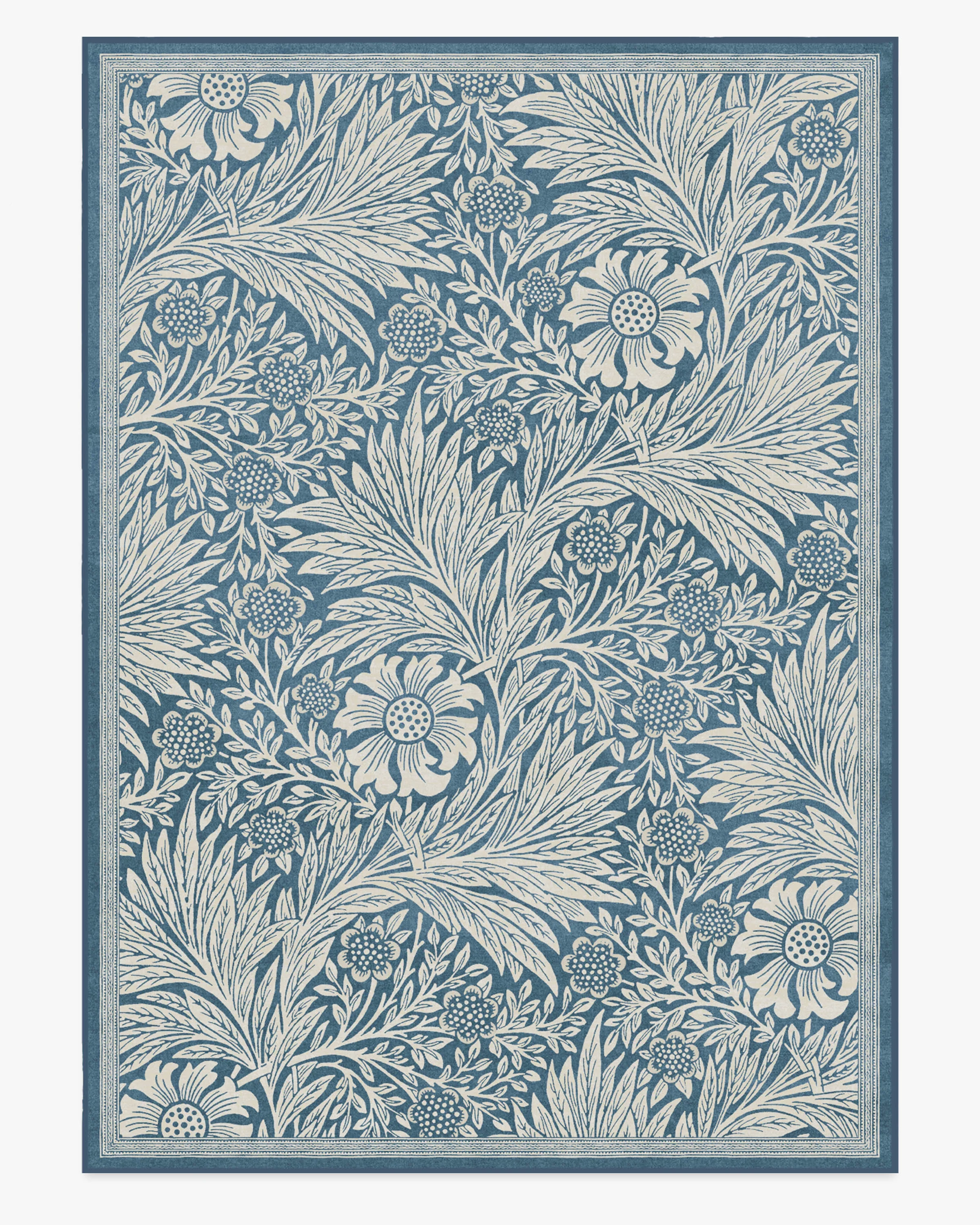 Marigold Blue Flatwoven Rug by Morris & Co.