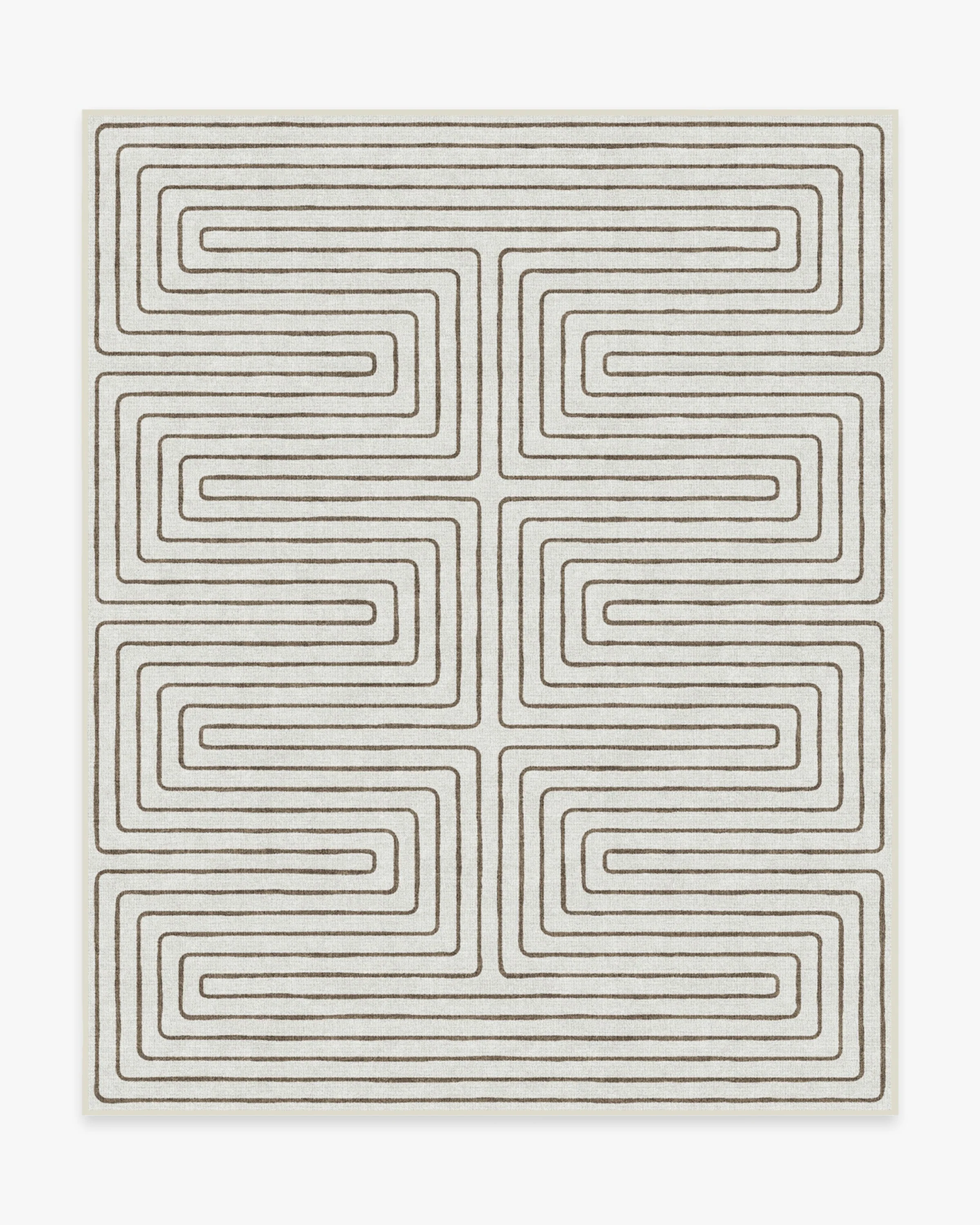 Labyrinth Camel & Ivory Flatwoven Rug by Jonathan Adler