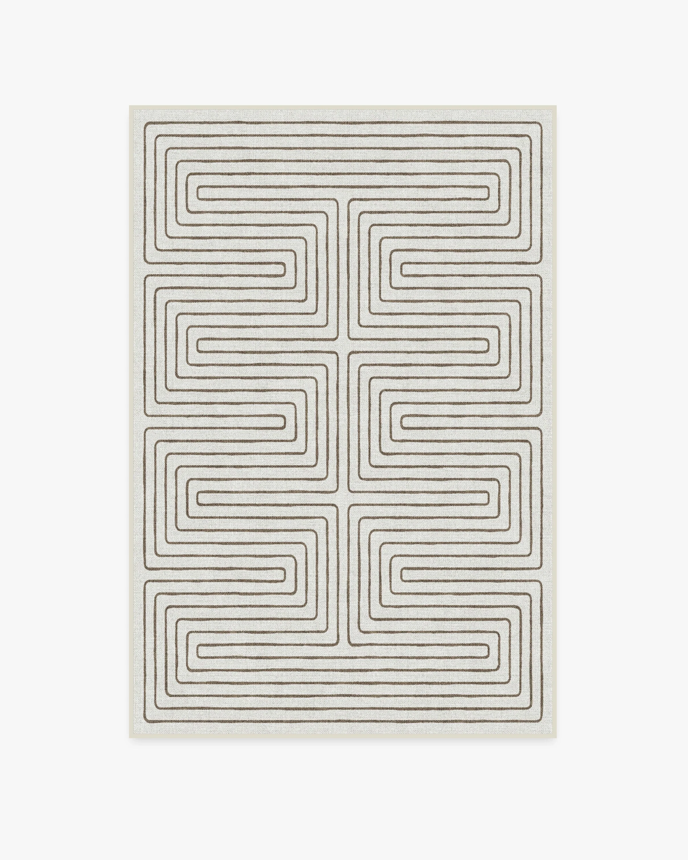 Labyrinth Camel & Ivory Flatwoven Rug by Jonathan Adler