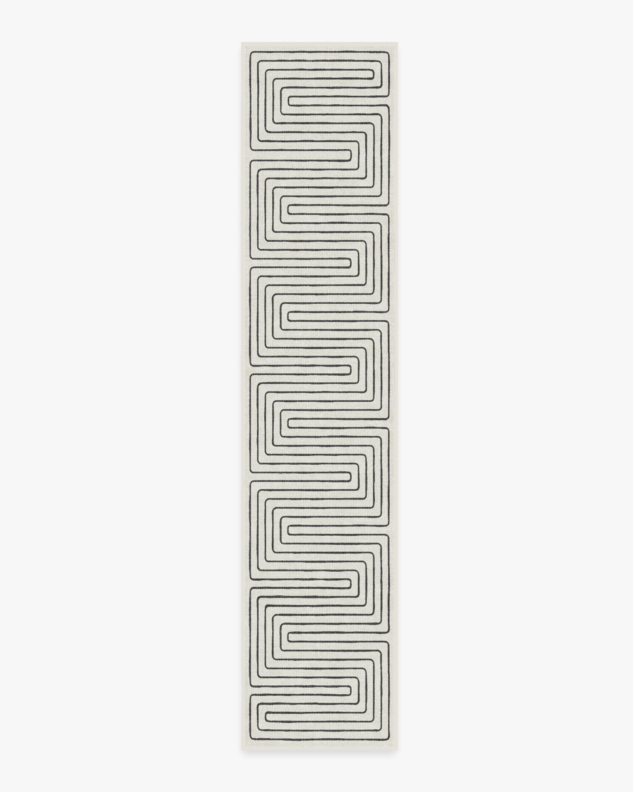Labyrinth Black & Ivory Flatwoven Rug by Jonathan Adler
