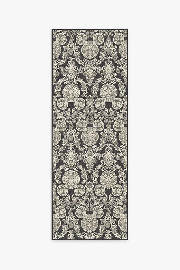Mickey Damask Charcoal Rug