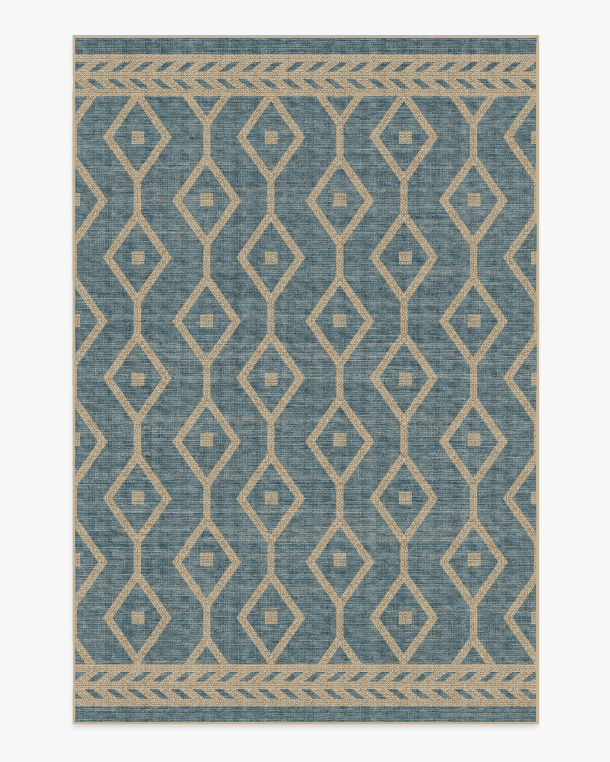 Newport Slate Blue Re-Jute Rug by Gray Malin