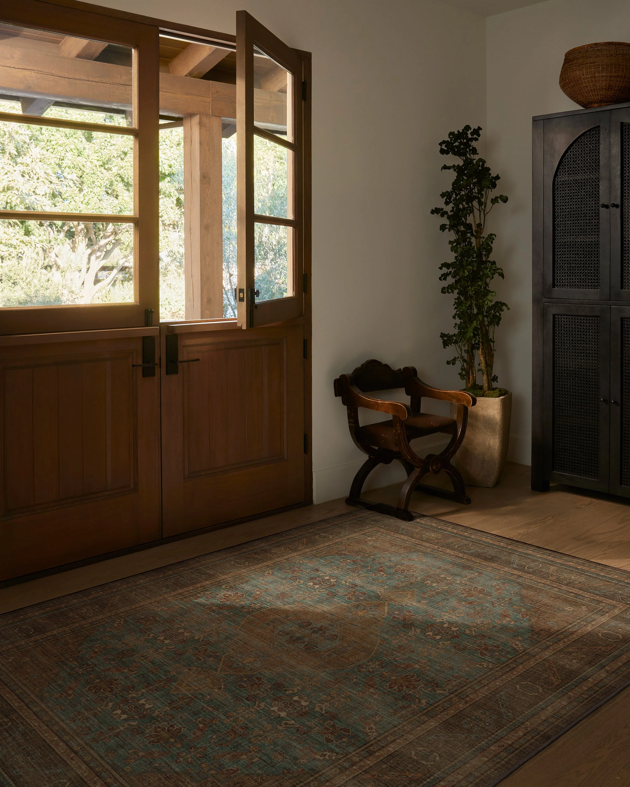 Rowan Teal Blue & Copper Rug