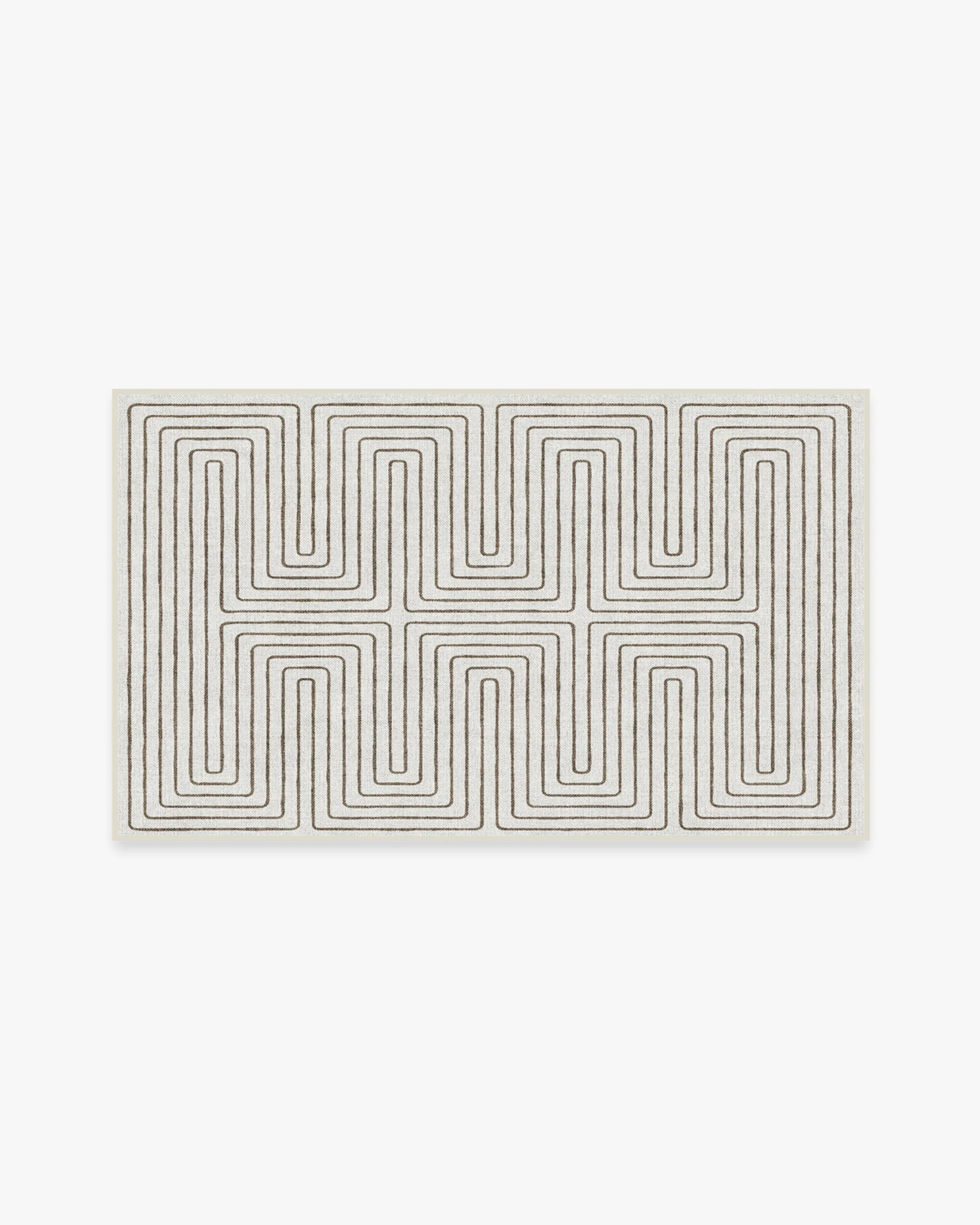 Labyrinth Camel & Ivory Flatwoven Rug by Jonathan Adler