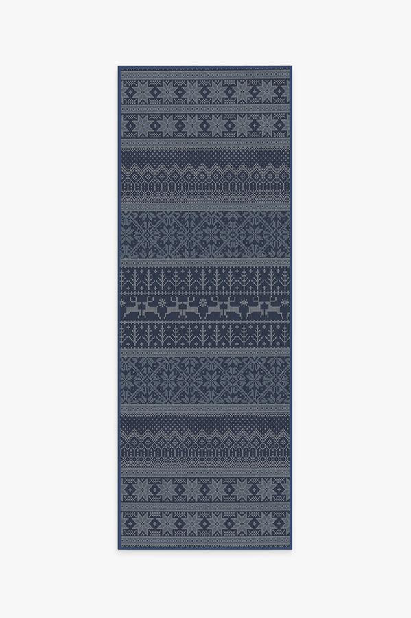 Fair Isle Blue Flatwoven Rug