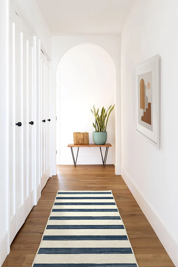 Sumi Sailor Stripe Navy Flatwoven Rug