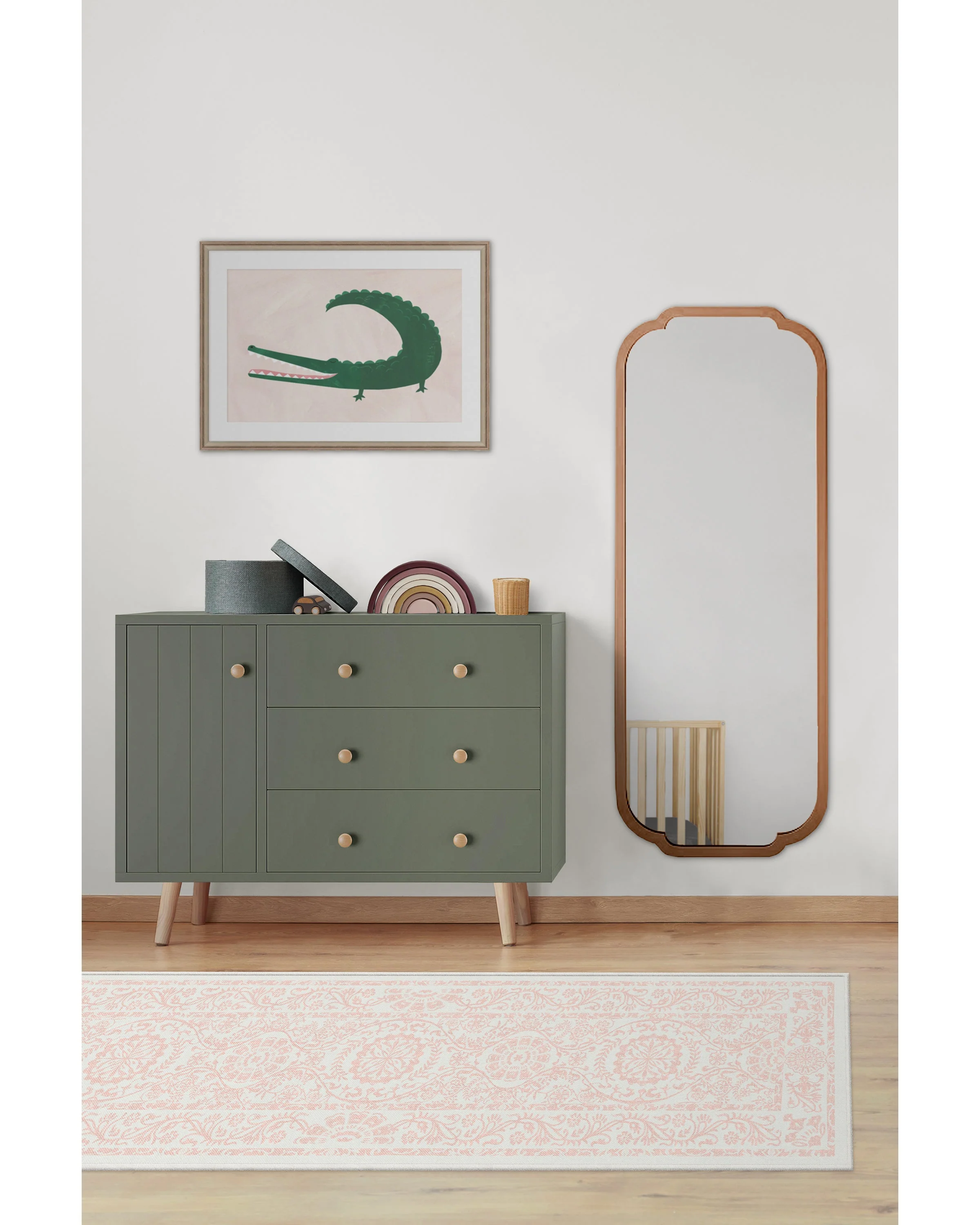 Delphina Powder Pink Flatwoven Rug