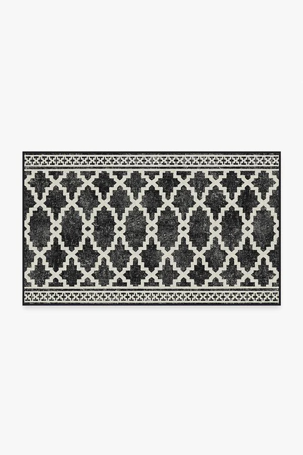 Cleo Trellis Black Outdoor Rug