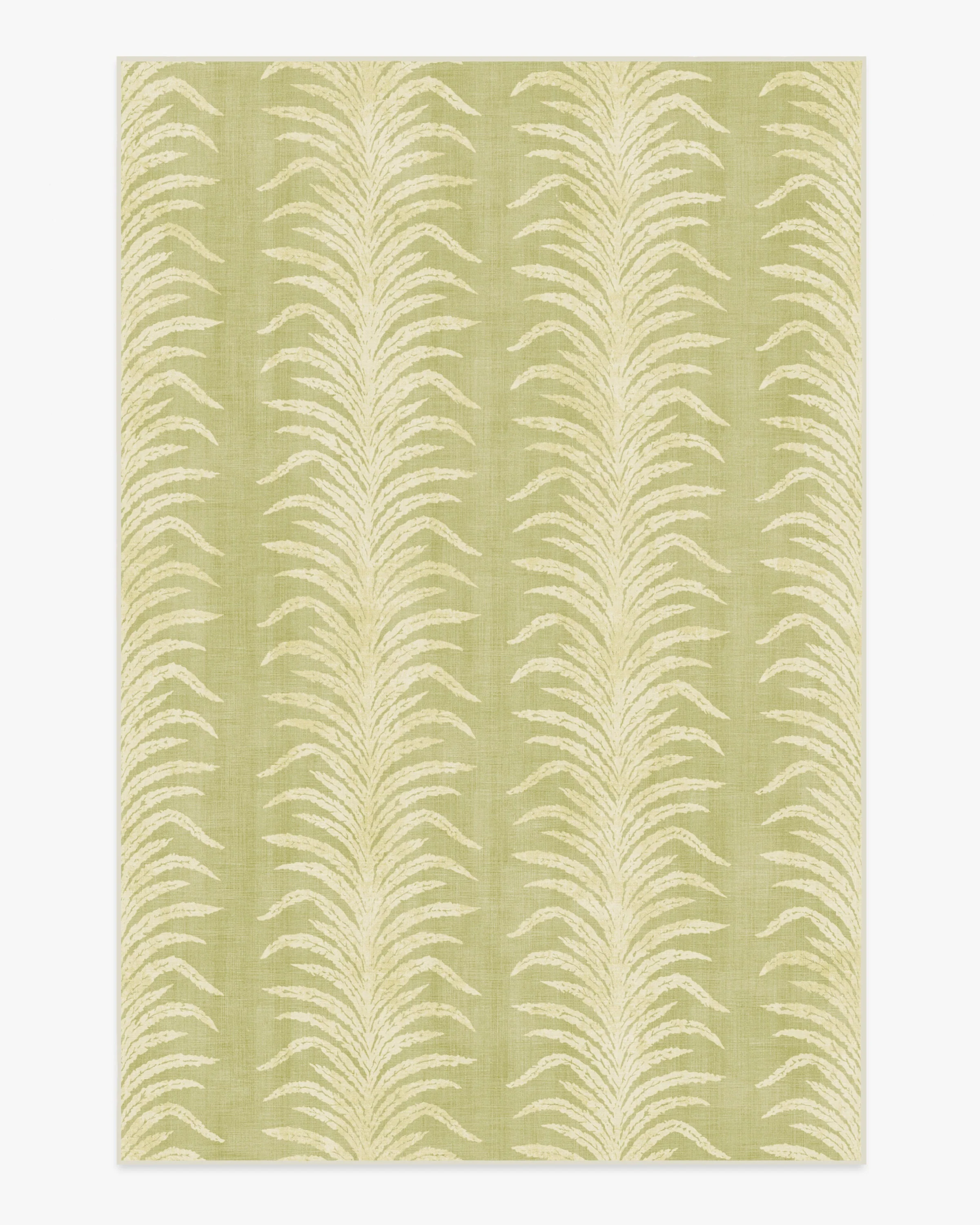 Tree Fern Matcha Green Flatwoven Rug by Sanderson
