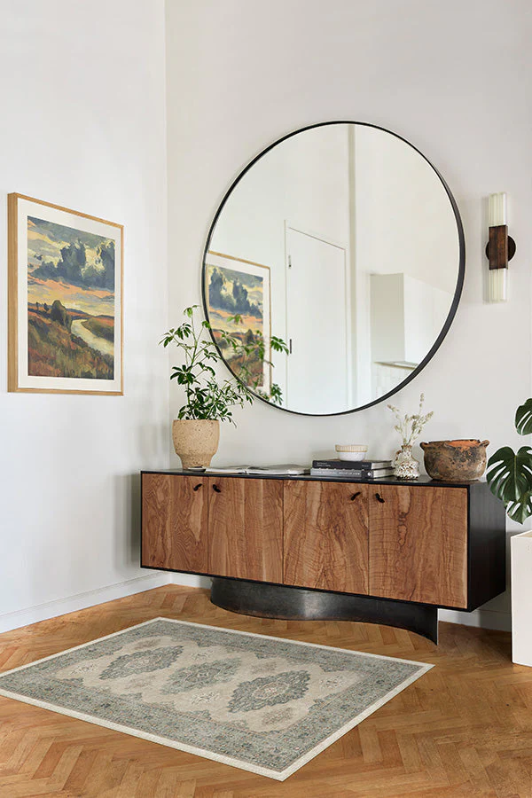 Maxine Natural Sage Flatwoven Rug